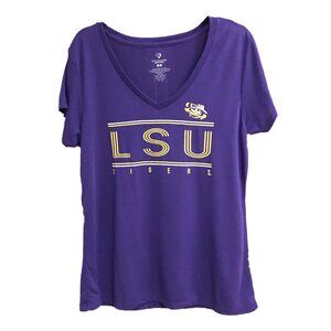 Colosseum / LSU Tigers Graphic T-Shirt / V-Neck / Short Sleeve / Purple / XLarge